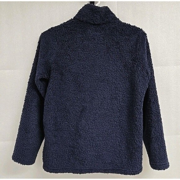 Patagonia  Los Gatos Quarter Zip Fleece Pullover Navy Blue Girls Size L/12 - Picture 3 of 8
